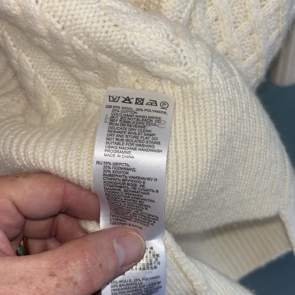 EUC Reiss Martha Jumper Sweater SZ XL Cable‎ Knit High Neck Wool Blend Pullover - Picture 7 of 7